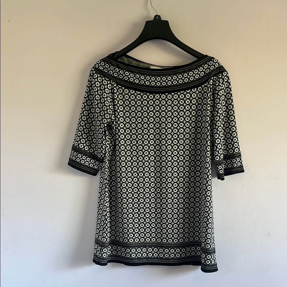 Max Studio Black and White Geometric Dress